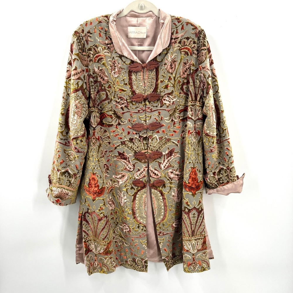 Barraza style burnout velvet tunic jacket boho artsy whimsical hobbitcore boho M